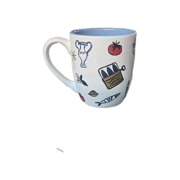 New Blue Sardines Tomatoes Fish Soft Touch Coffee Mug Gift - Picture 3 of 3